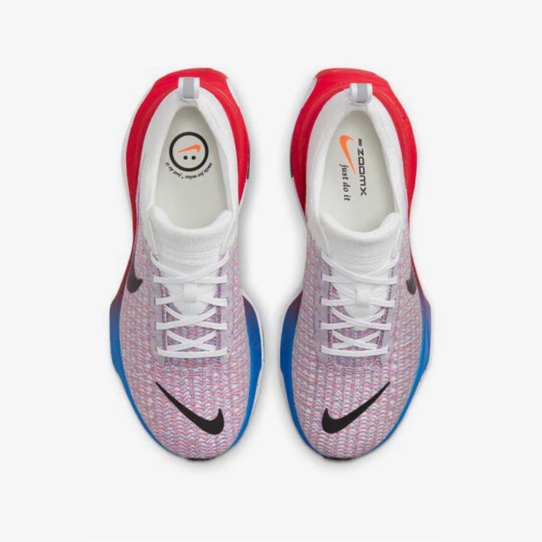 Nike ZoomX Invincible Run 3™ – White Motion w/ Blue & Crimson Pulse