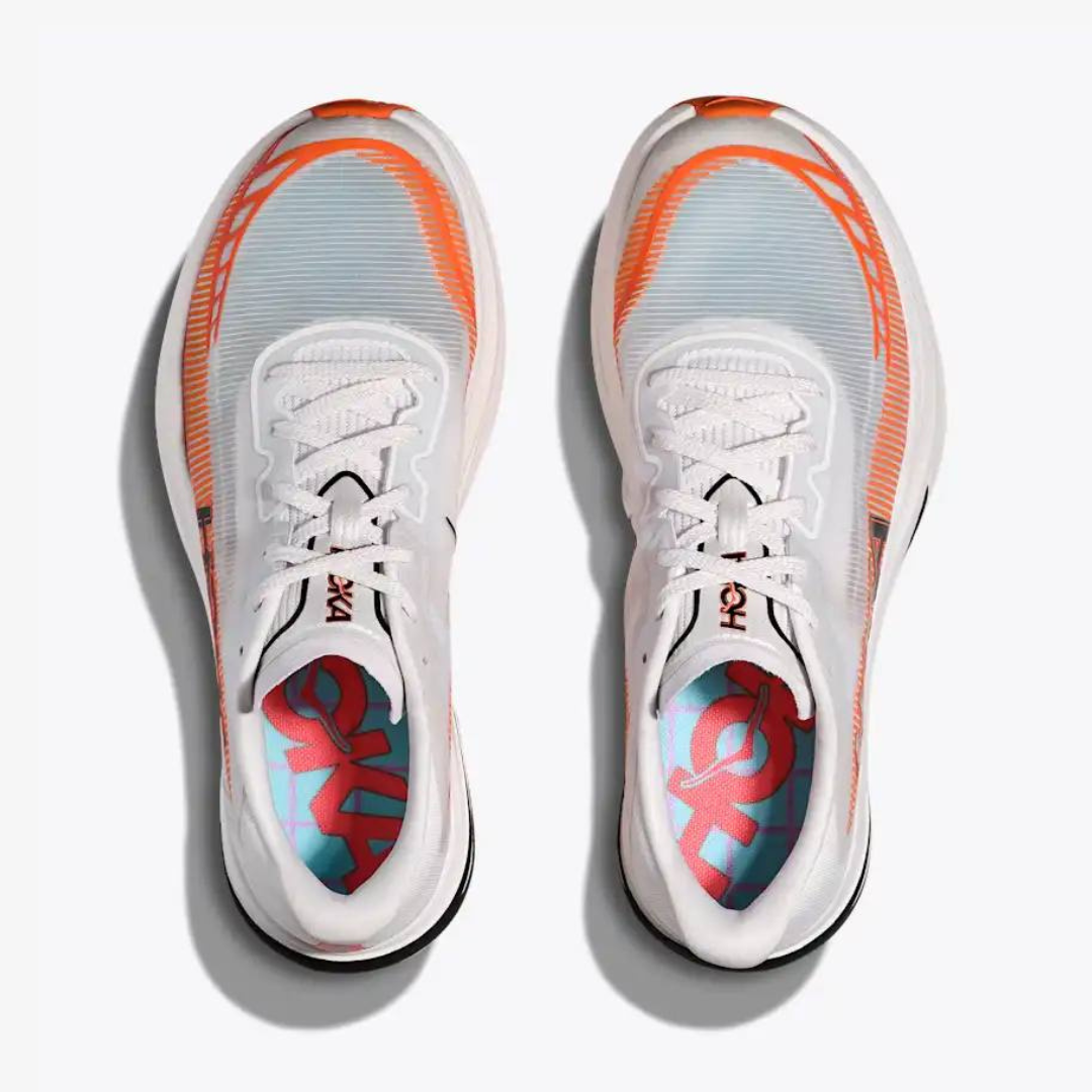 Hoka Cielo X1 2.0 Unisexe™ – Blanc Épuré avec Rouge Vif