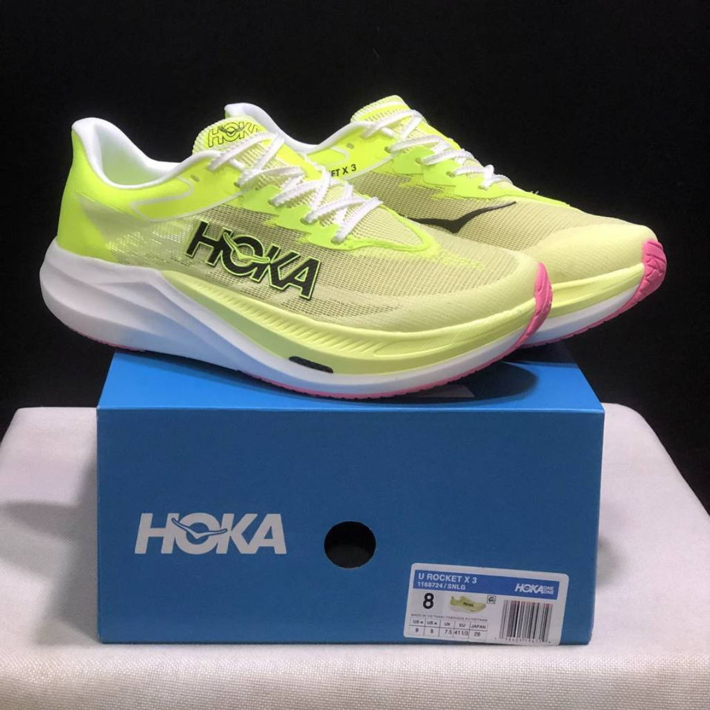Hoka Rocket X 3 Unisexe™ – Sunlight Rayonnant avec Hoka Neon Citrus Vibrant