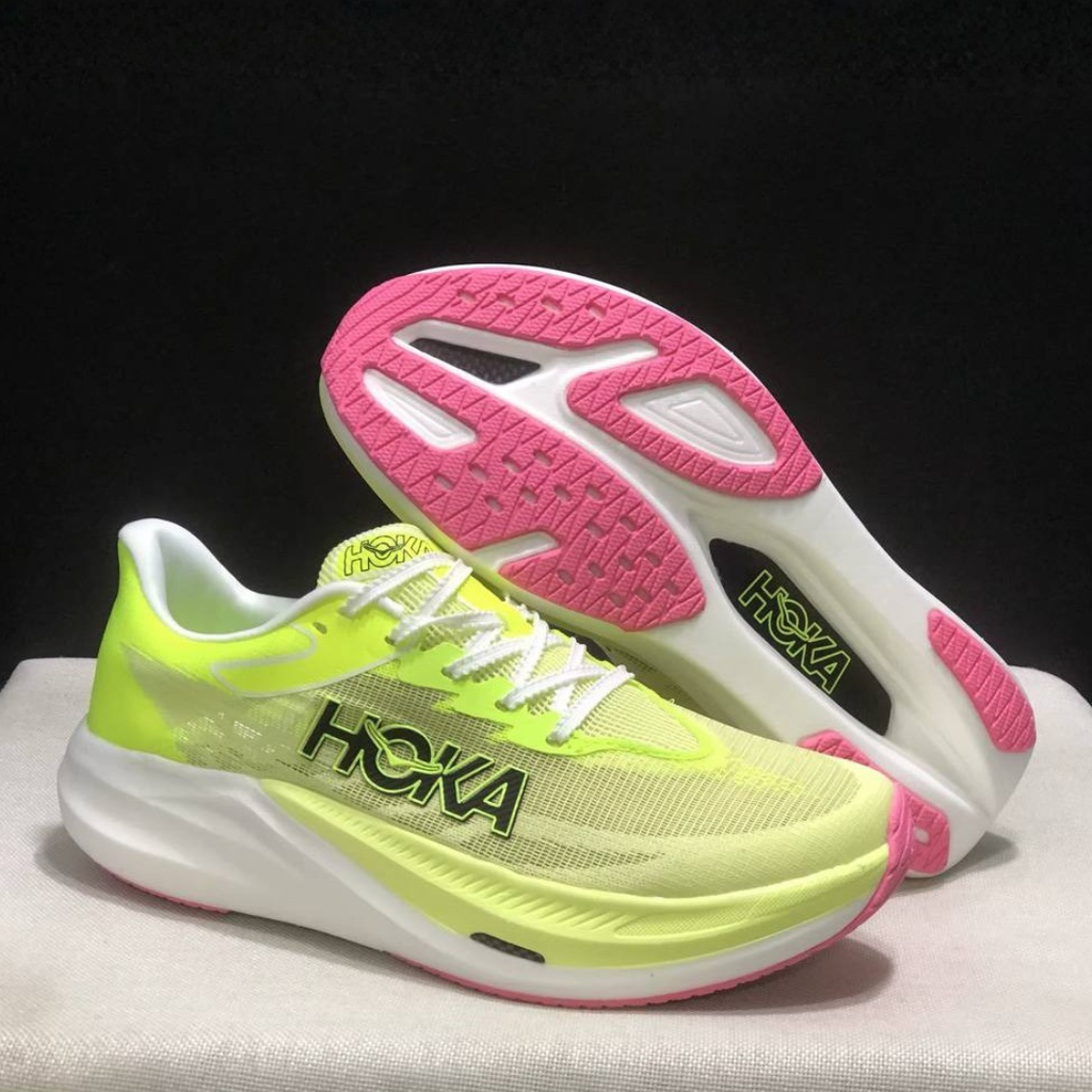 Hoka Rocket X 3 Unisexe™ – Sunlight Rayonnant avec Hoka Neon Citrus Vibrant