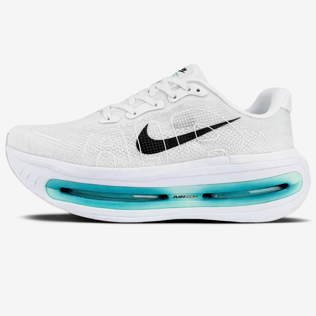 Nike Vomero Premium™ – Blanc brillant avec bleu turquoise