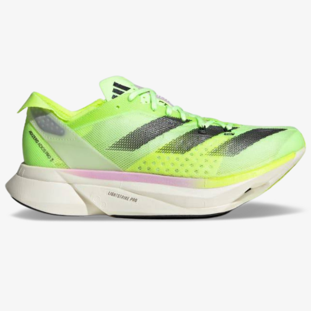 Adidas Adizero Adios Pro 3™ – Vert Néon avec Noir et Lilas