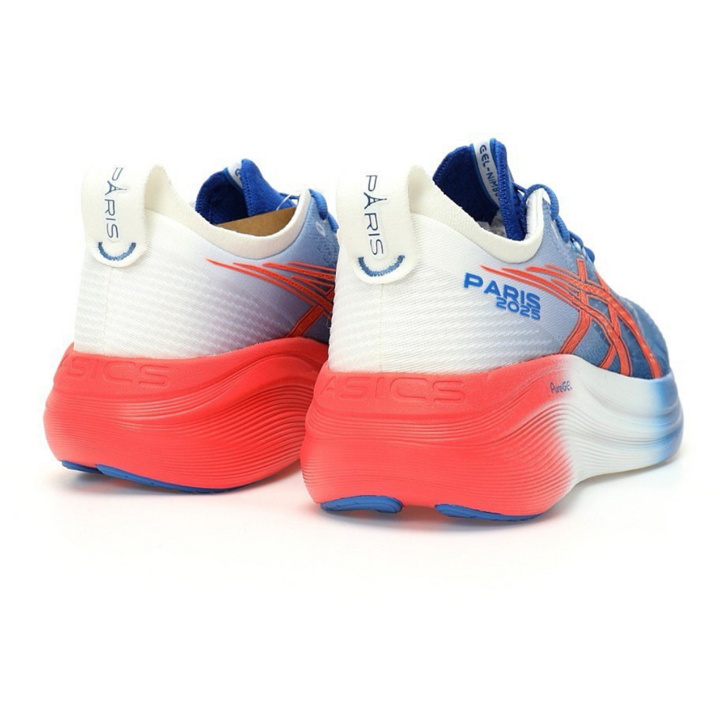 Asics Gel-Nimbus 27 Paris™ – Bleu avec Rouge et Blanc