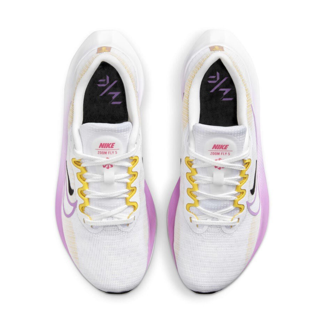 Nike Air Zoom Fly 5™ – Blanc incandescent avec jaune fluo et lilas onirique