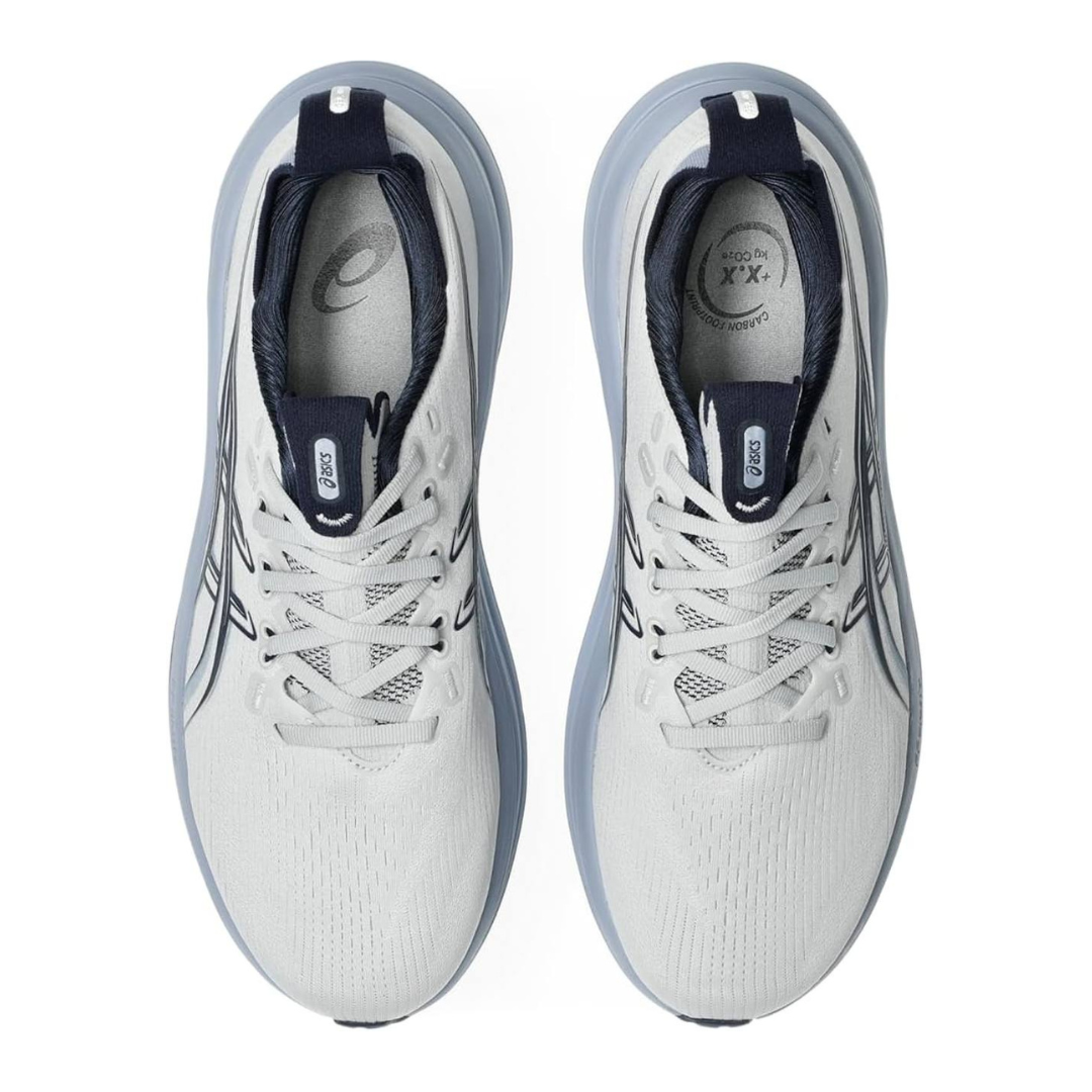 Asics Gel-Nimbus 28™ – Blanc avec Gris et Bleu