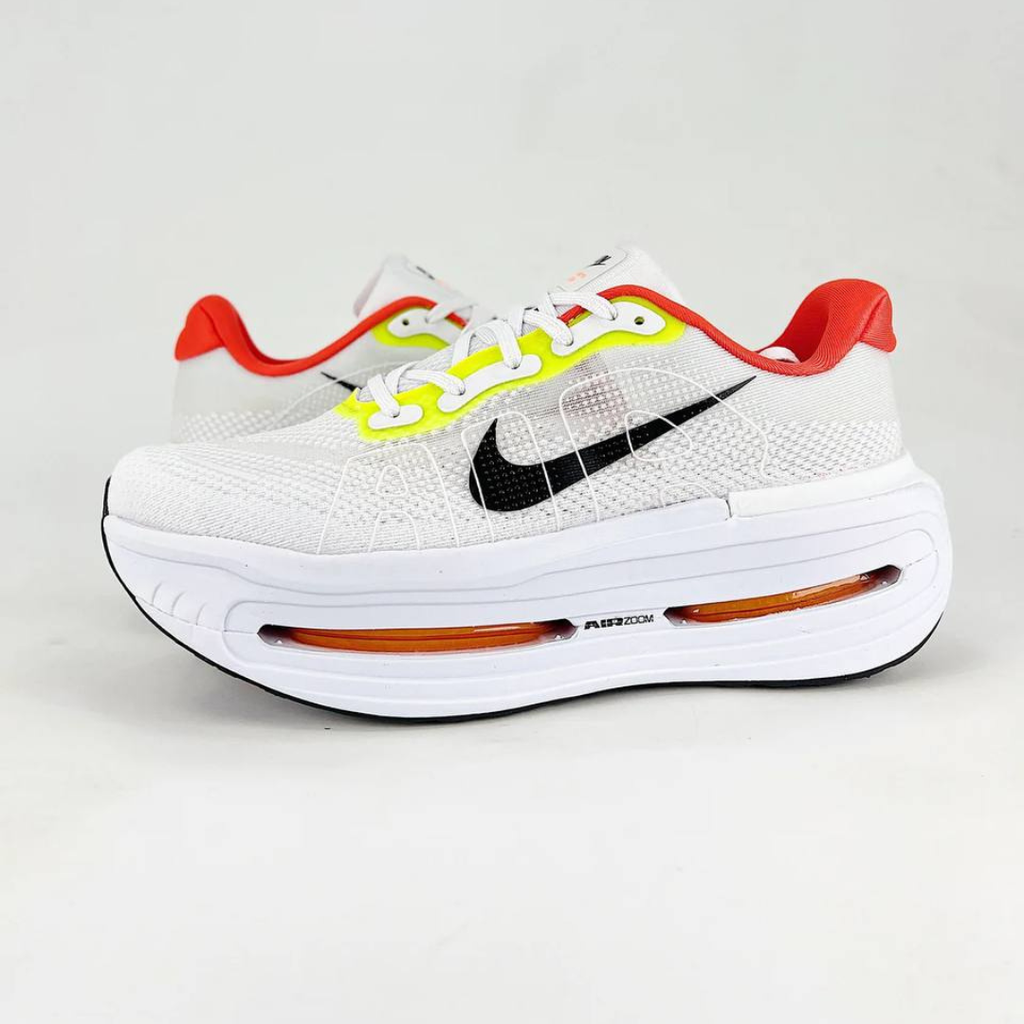 Nike Vomero Premium™ – Blanc brillant avec Cramoisi vif et Vert fluo