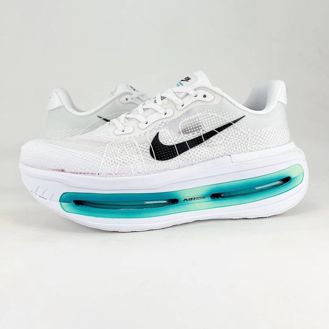 Nike Vomero Premium™ – Blanc brillant avec bleu turquoise