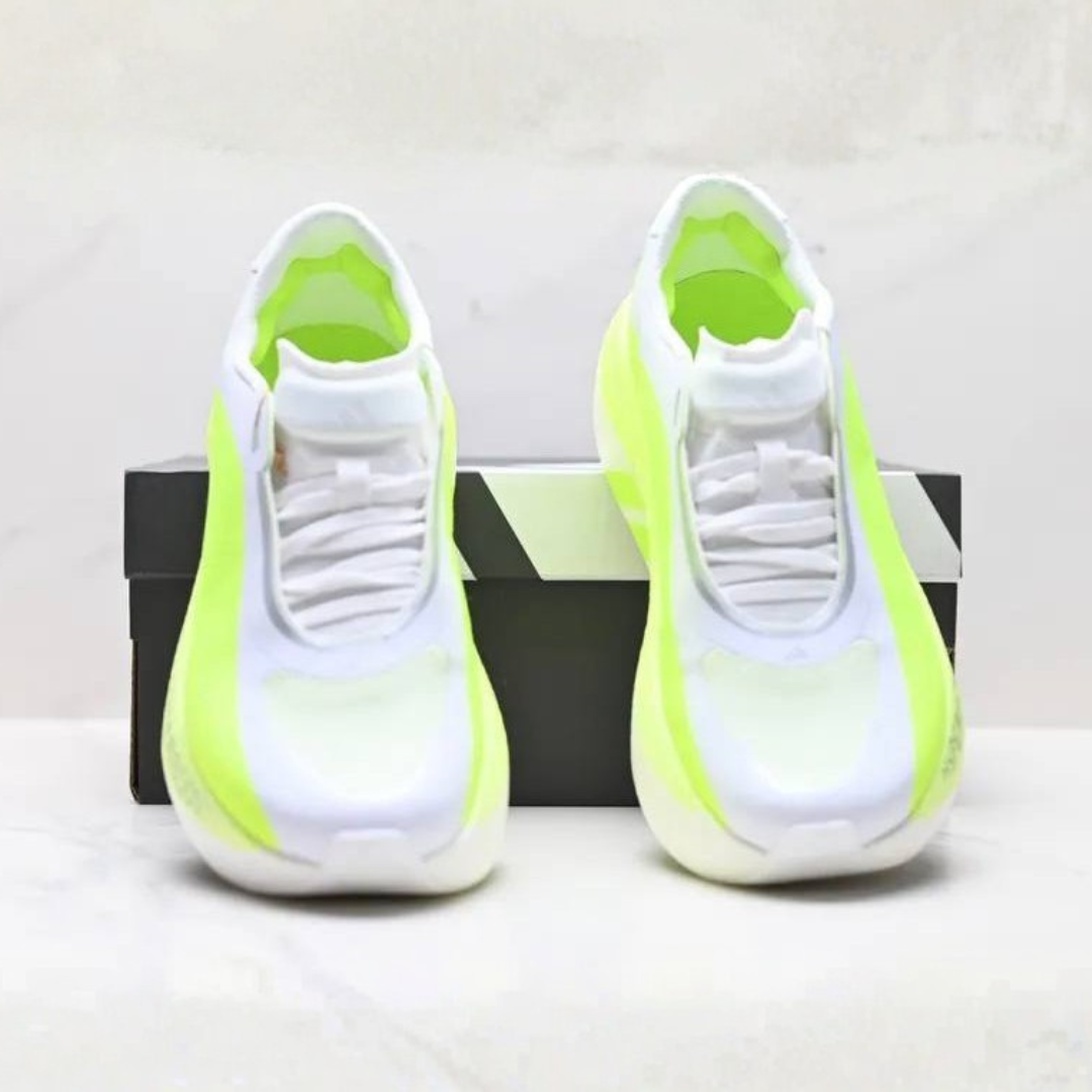 Adidas Hyperboost Edge™ – Blanc avec vert fluo