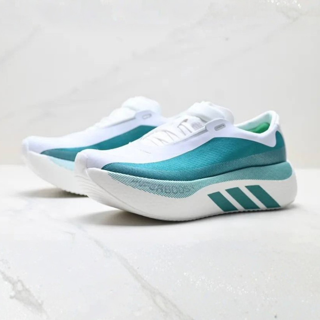 Adidas Hyperboost Edge™ – Blanc avec Vert Foncé