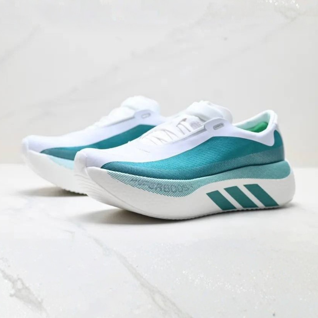 Adidas Hyperboost Edge™ – Blanc avec Vert Foncé
