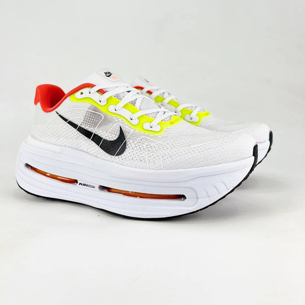 Nike Vomero Premium™ – Blanc brillant avec Cramoisi vif et Vert fluo