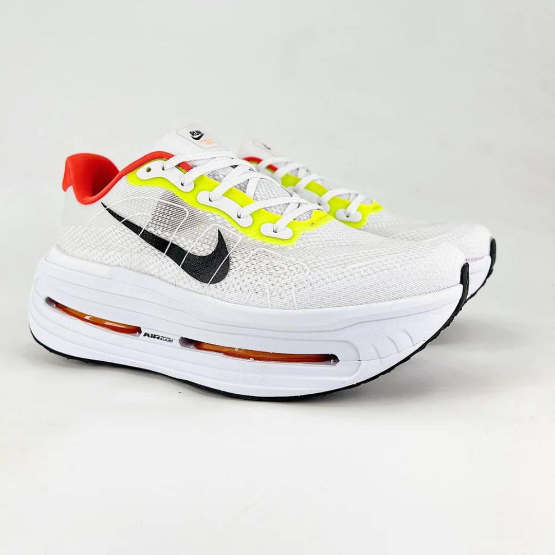 Nike Vomero Premium™ – Blanc brillant avec Cramoisi vif et Vert fluo