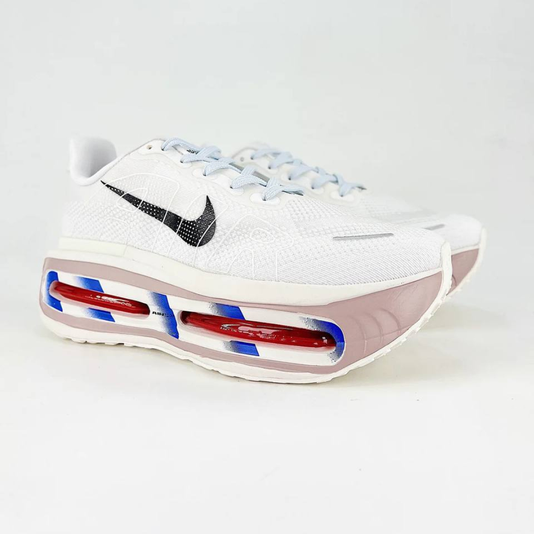 Nike Vomero Premium™ – Blanc Lumière avec Bleu Océan et Rouge Carmin