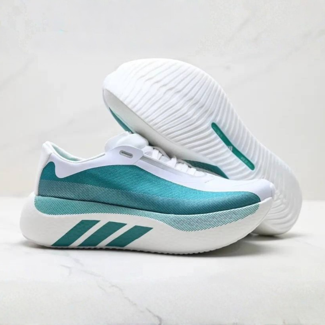 Adidas Hyperboost Edge™ – Blanc avec Vert Foncé
