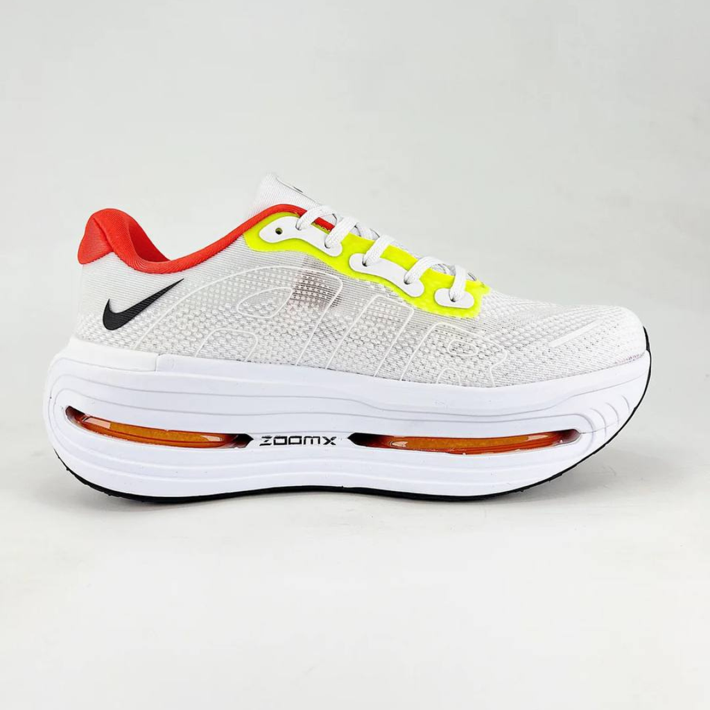 Nike Vomero Premium™ – Blanc brillant avec Cramoisi vif et Vert fluo