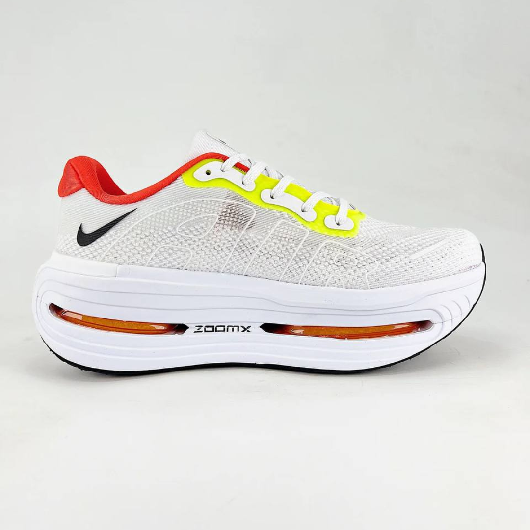 Nike Vomero Premium™ – Blanc brillant avec Cramoisi vif et Vert fluo