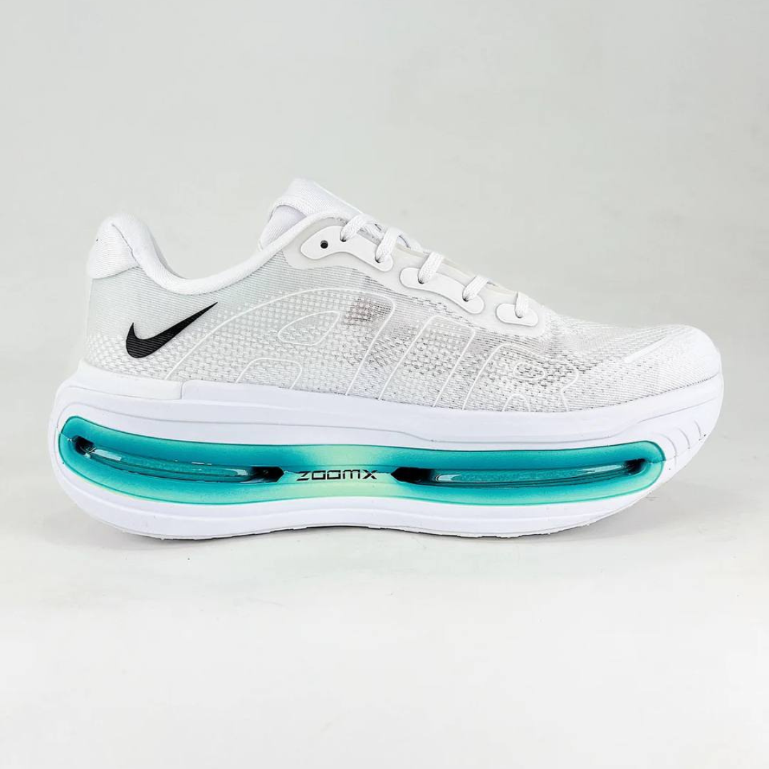 Nike Vomero Premium™ – Blanc brillant avec bleu turquoise