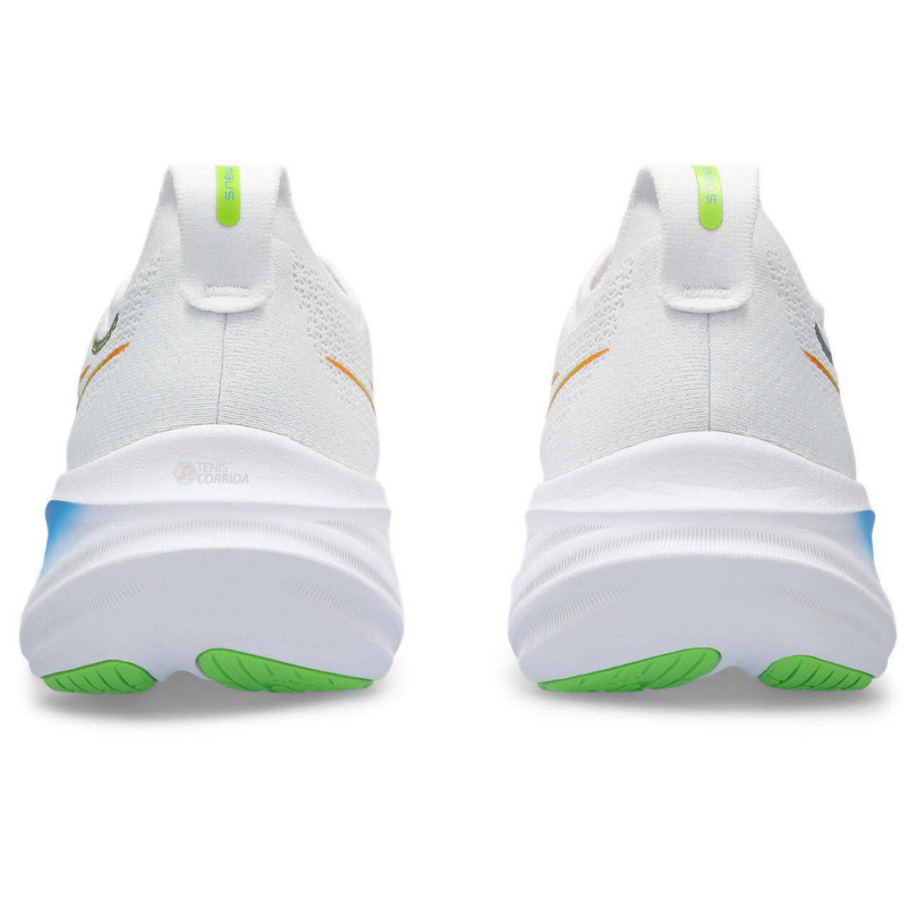 Asics Gel-Nimbus 26™ – Blanc avec Bleu et Vert