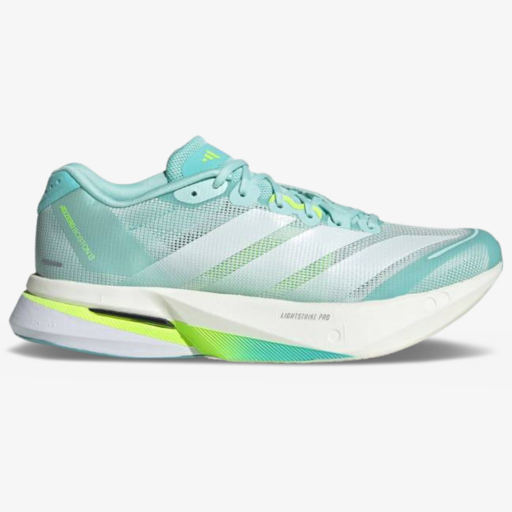 Adidas Adizero Boston 13™ – Aqua Flash avec Métallisé et Vert Citron
