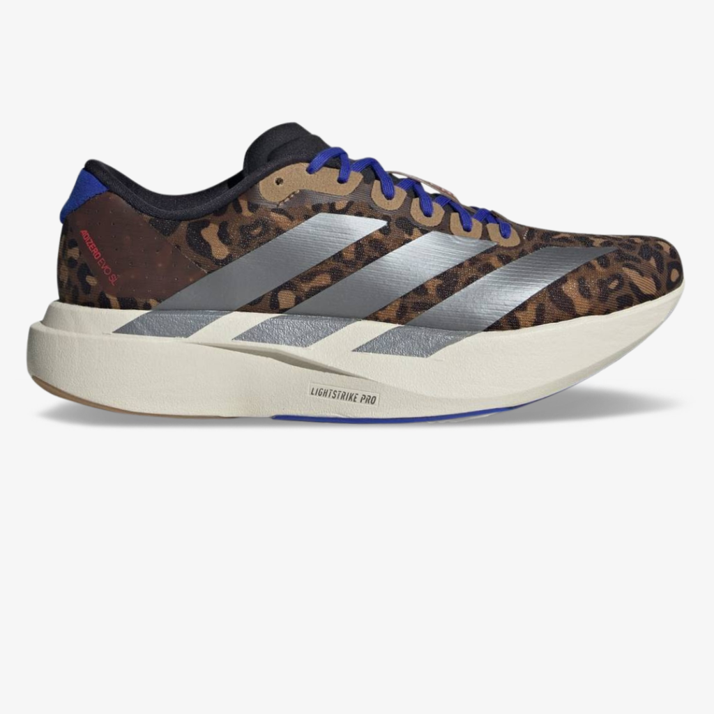Adidas Adizero EVO SL™ – Marron avec Gris Métallisé et Bleu Lumineux