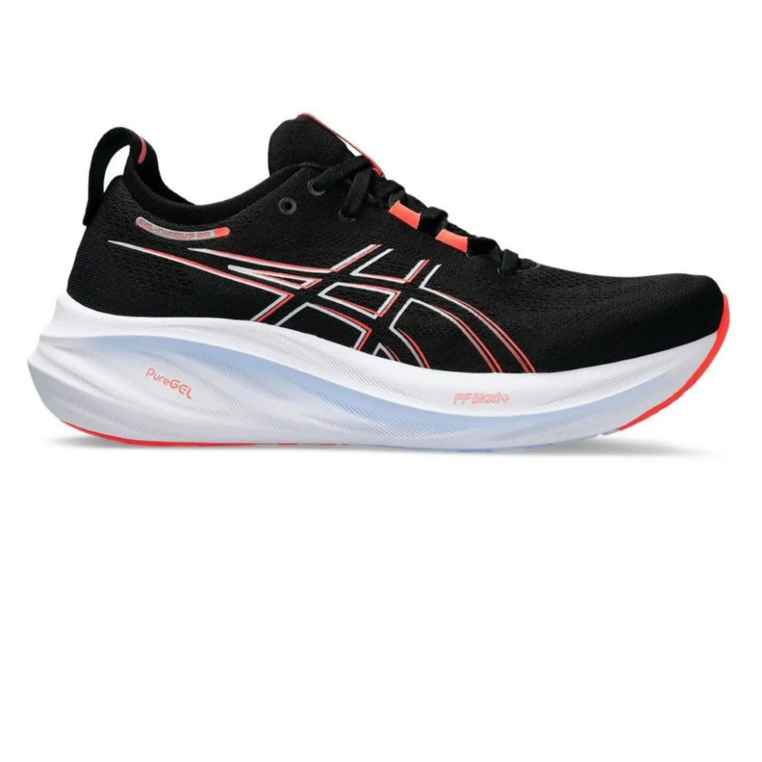 Asics Gel-Nimbus 26™ – Noir avec Blanc et Rouge