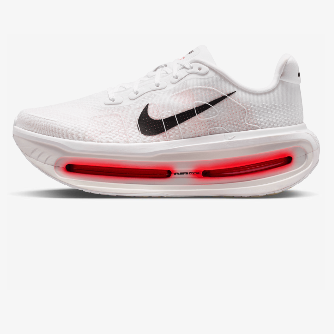 Nike Vomero Premium™ – Blanc brillant avec Cramoisi vif