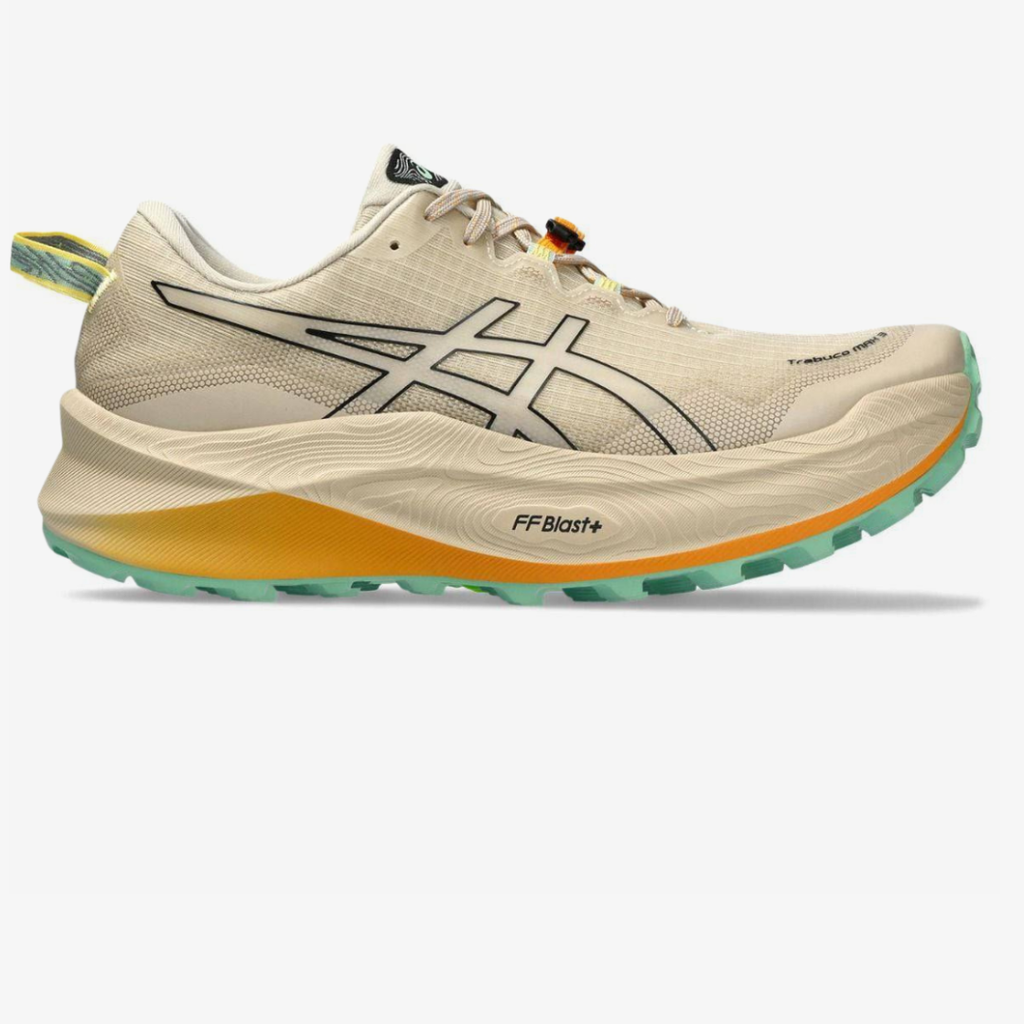 Asics Trabuco Max 3™ – Beige avec orange et vert