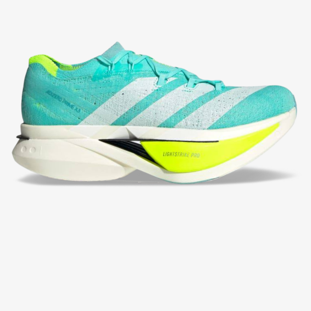 Adidas Adizero Prime X3 Strung™ – Flash Aqua avec Zero Metallic et Lucid Lemon