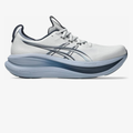 Asics Gel-Nimbus 28™ – Blanc avec Gris et Bleu