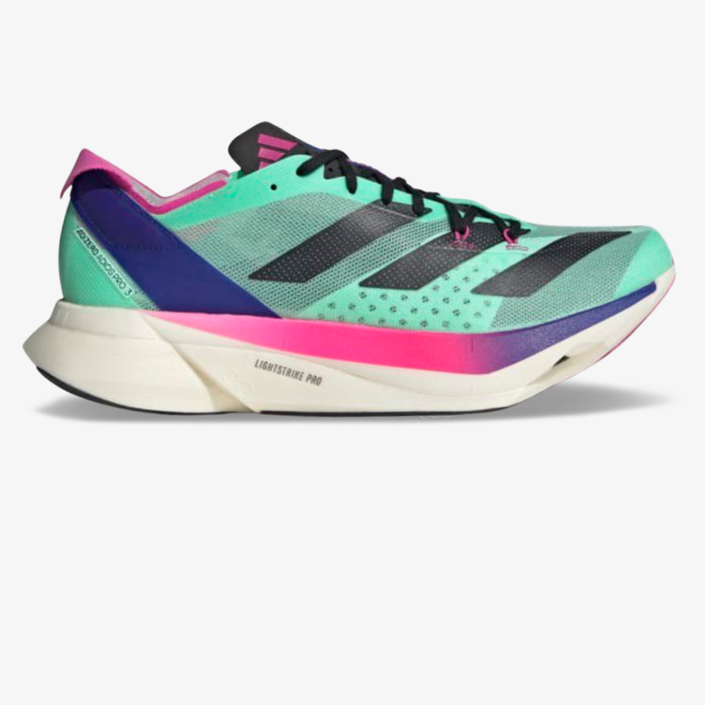 Adidas Adizero Adios Pro 3™ – Vert d'eau avec Noir et Rose