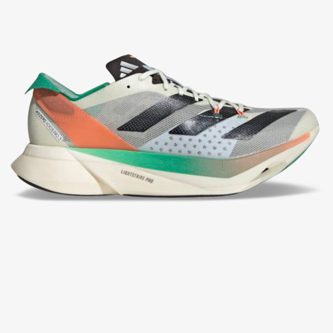 Adidas Adizero Adios Pro 3™ – Blanc/Noir et Fusion Corail
