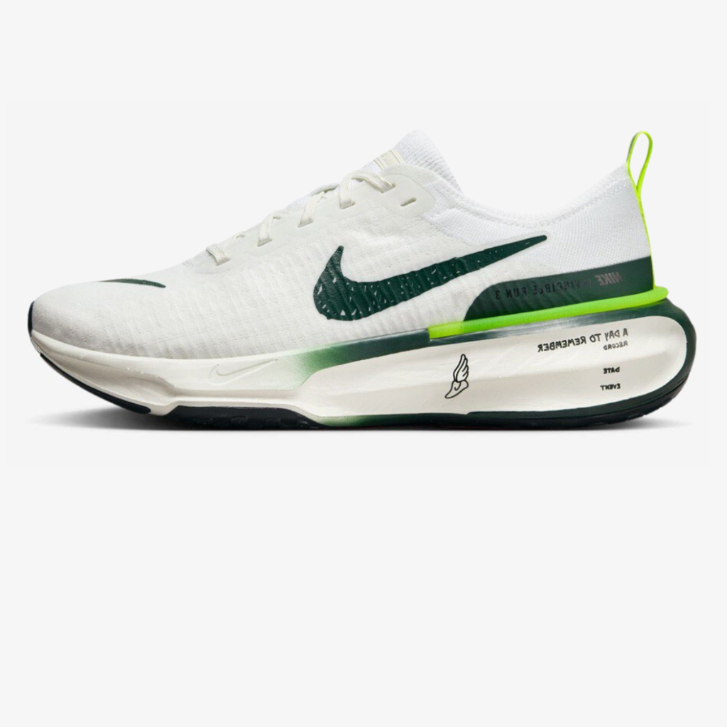 Nike ZoomX Invincible Run 3™ – Blanc Energy avec Vert Pro et Volt Black