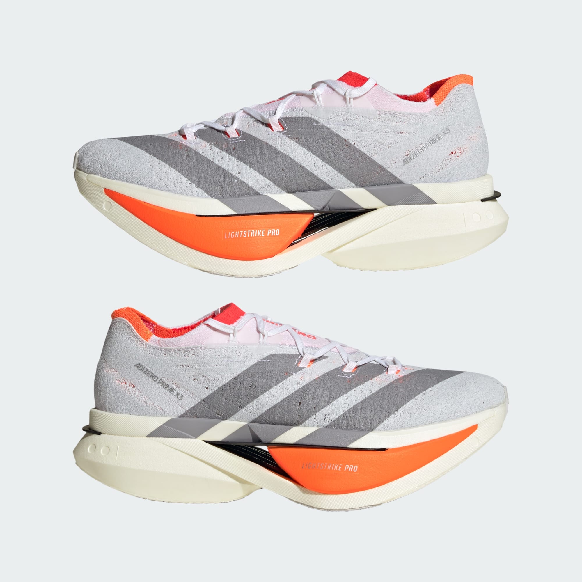 Adidas Adizero Prime X3 Strung™ – Blanc nuage / Rouge vif