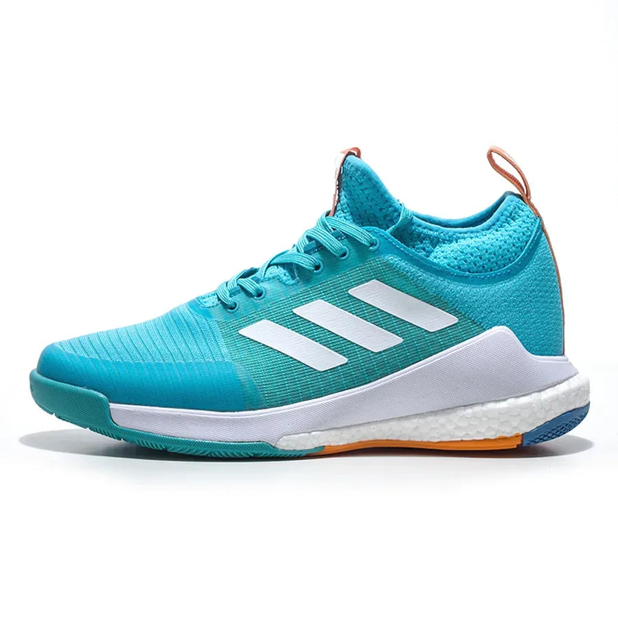 Adidas Crazyflight Mid™ – Blanc et Bleu Piscine