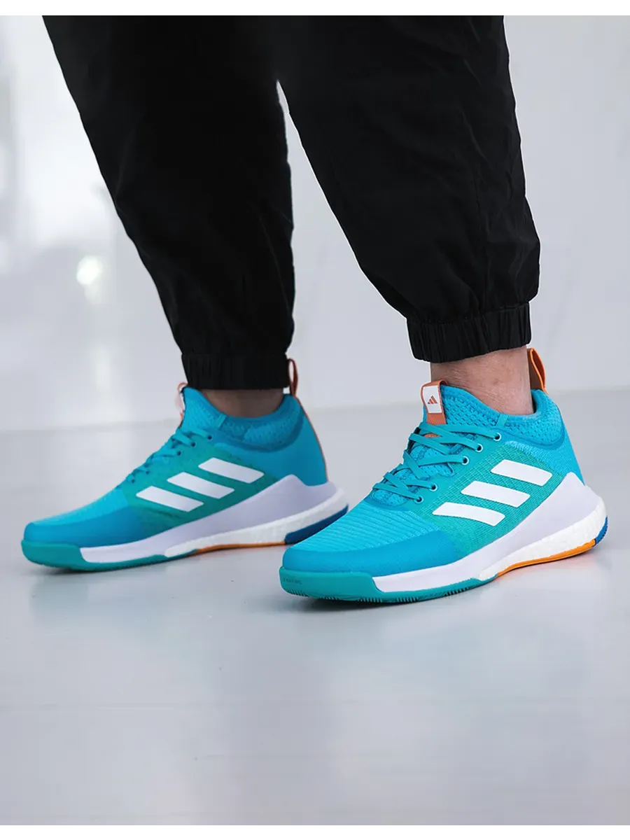 Adidas Crazyflight Mid™ – Blanc et Bleu Piscine