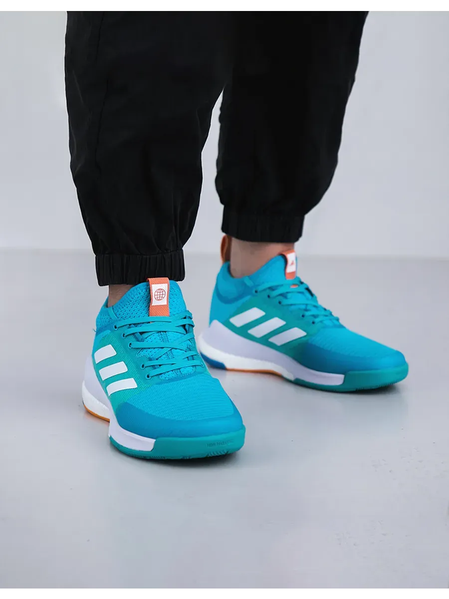 Adidas Crazyflight Mid™ – Blanc et Bleu Piscine