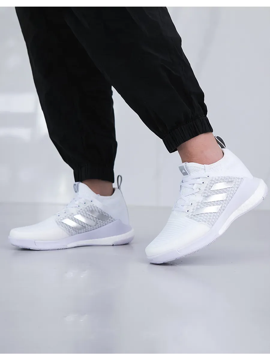 Adidas Crazyflight Mid™ – Blanc et Argent
