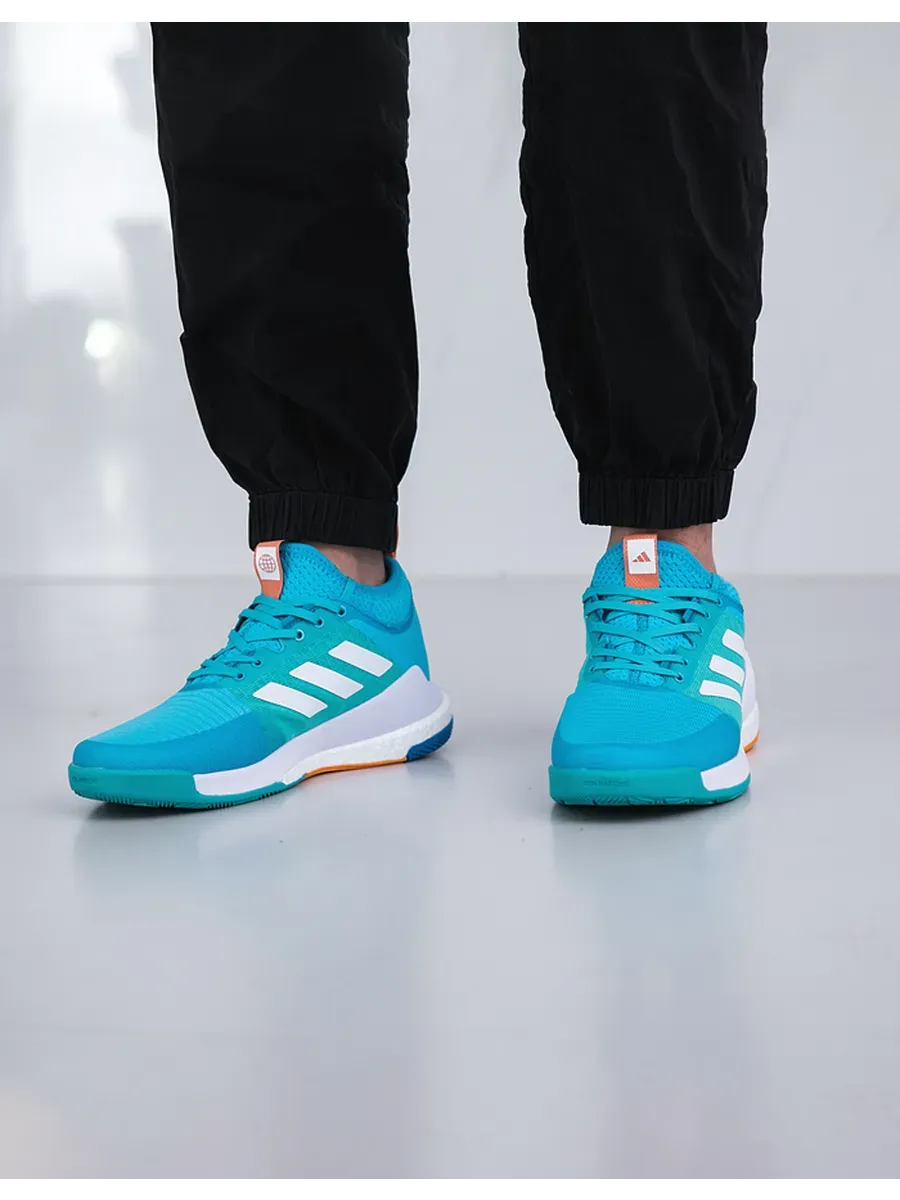 Adidas Crazyflight Mid™ – Blanc et Bleu Piscine