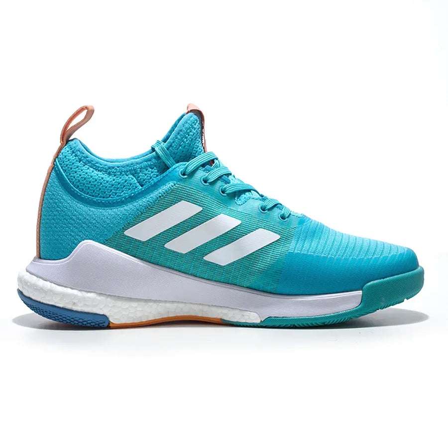 Adidas Crazyflight Mid™ – Blanc et Bleu Piscine