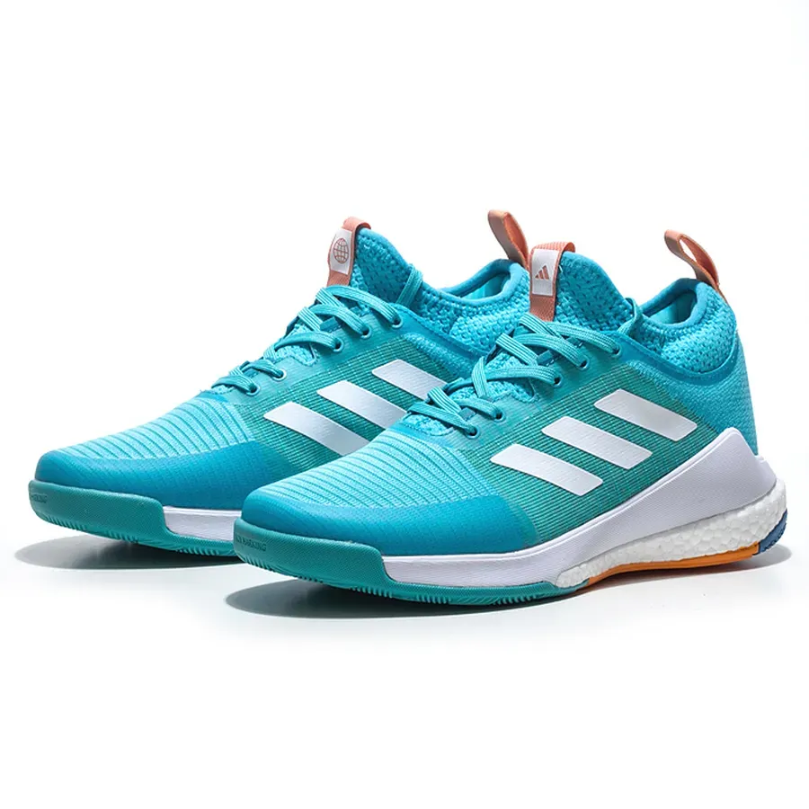Adidas Crazyflight Mid™ – Blanc et Bleu Piscine