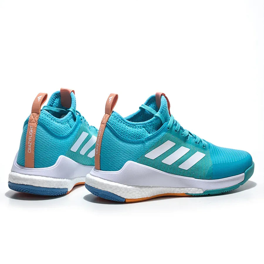 Adidas Crazyflight Mid™ – Blanc et Bleu Piscine