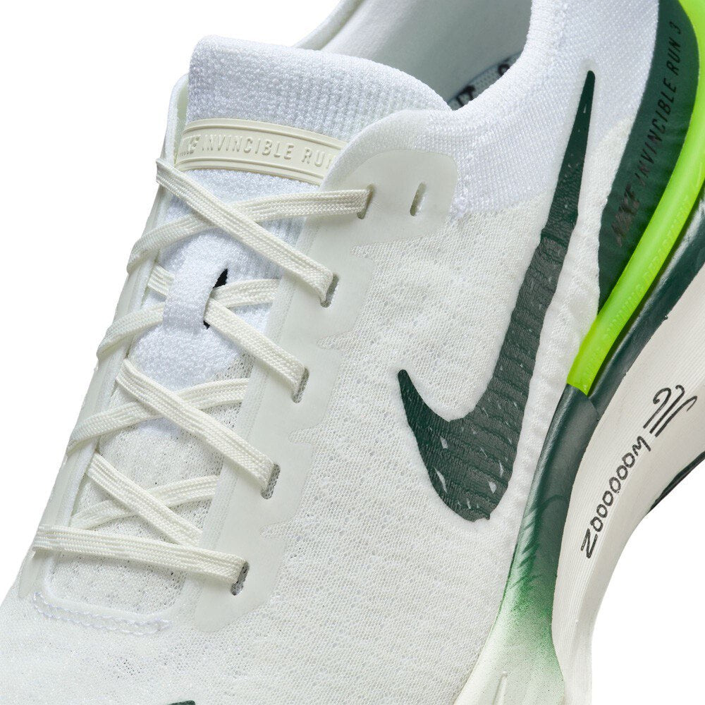 Nike ZoomX Invincible Run 3™ – Blanc Energy avec Vert Pro et Volt Black