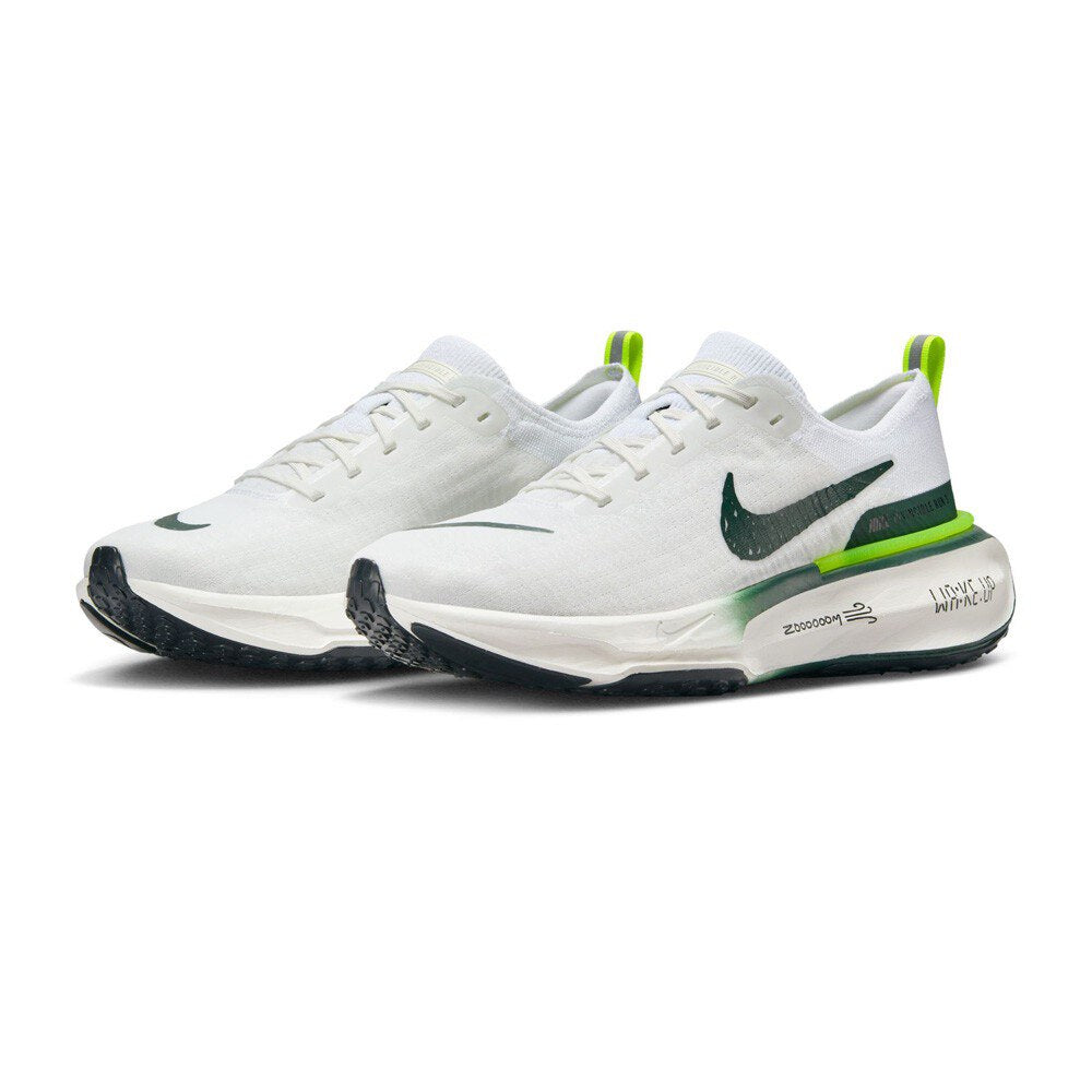 Nike ZoomX Invincible Run 3™ – Blanc Energy avec Vert Pro et Volt Black