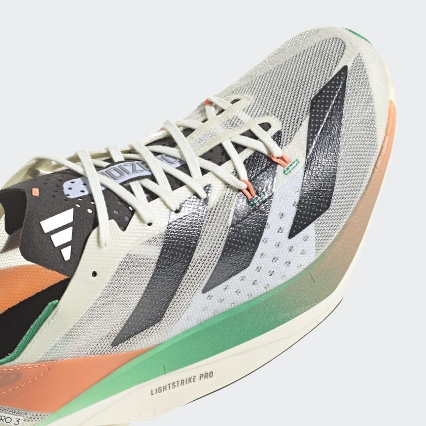 Adidas Adizero Adios Pro 3™ – Blanc/Noir et Fusion Corail