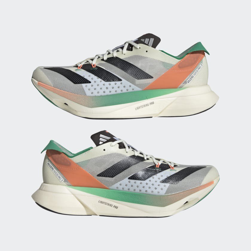 Adidas Adizero Adios Pro 3™ – Blanc/Noir et Fusion Corail