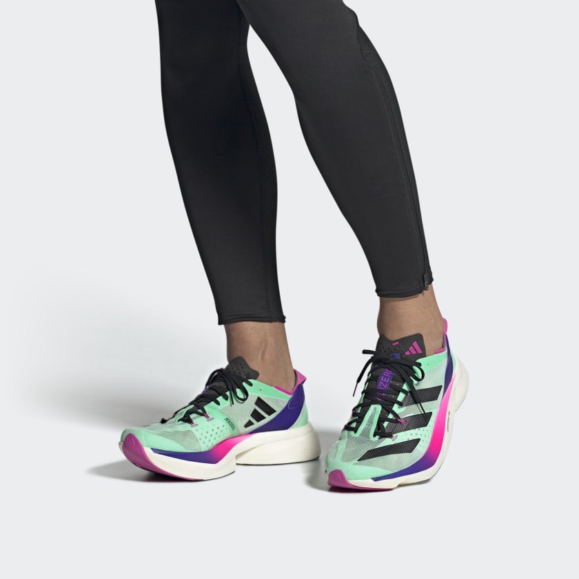 Adidas Adizero Adios Pro 3™ – Vert d'eau avec Noir et Rose