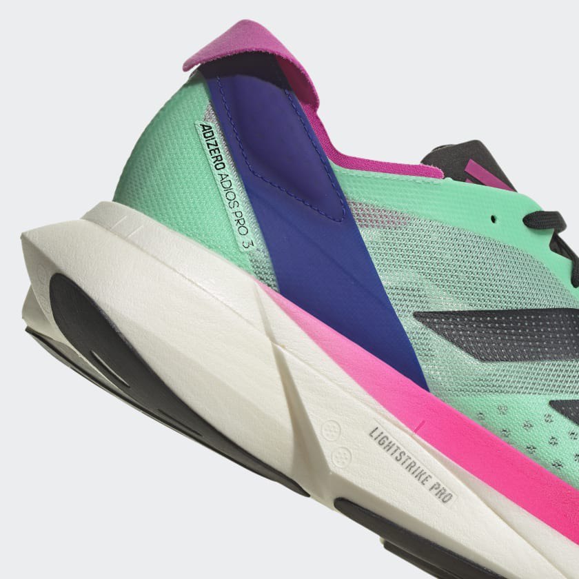 Adidas Adizero Adios Pro 3™ – Vert d'eau avec Noir et Rose