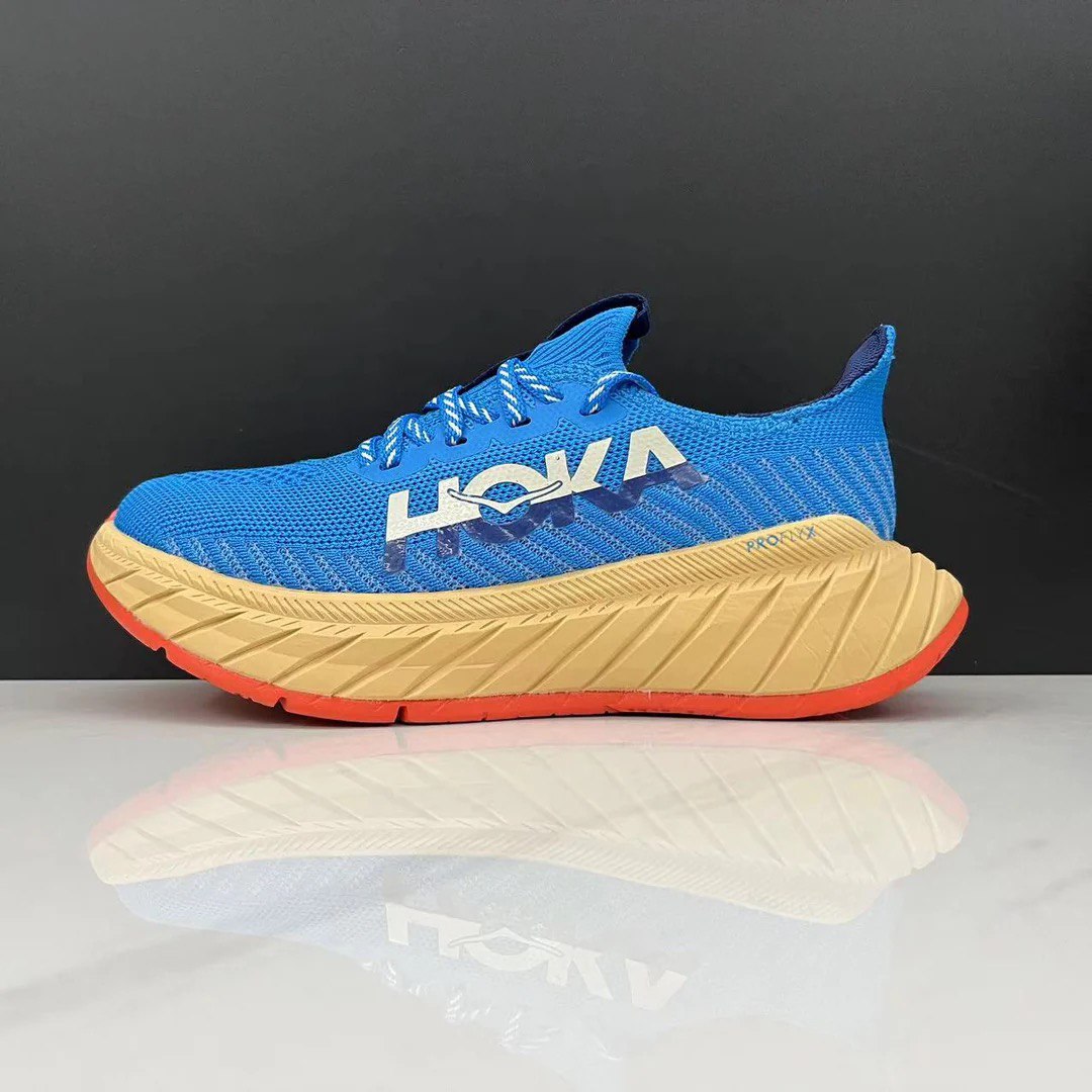 Hoka Carbon X3™ – Bleu Vibrant avec Orange Énergétique