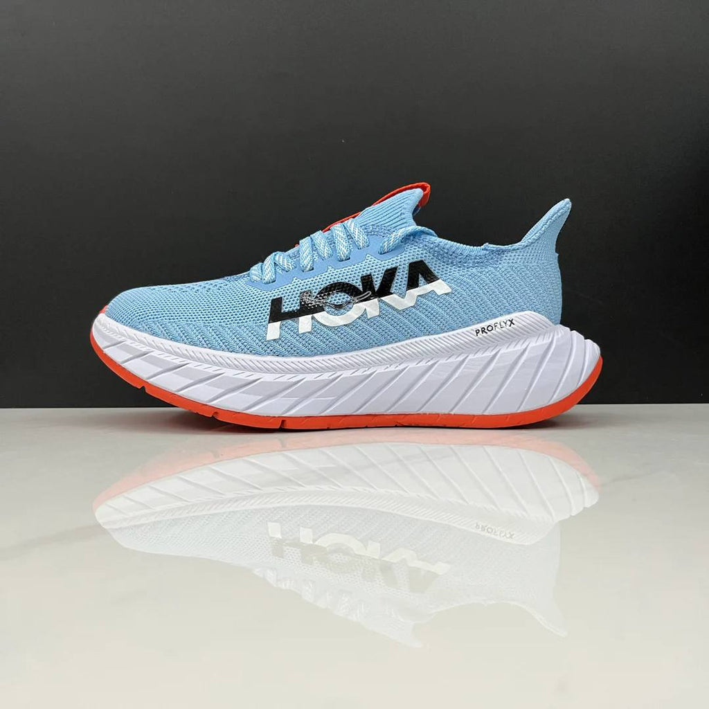 Hoka Carbon X3™ – Bleu Vibrant avec Rouge Impactant